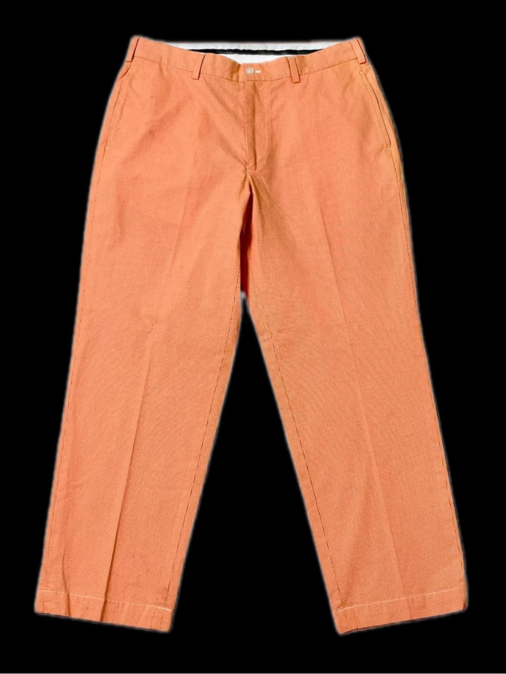 Brooks Brothers Hudson Orange Gingham Chino Pants Men’s 34x30